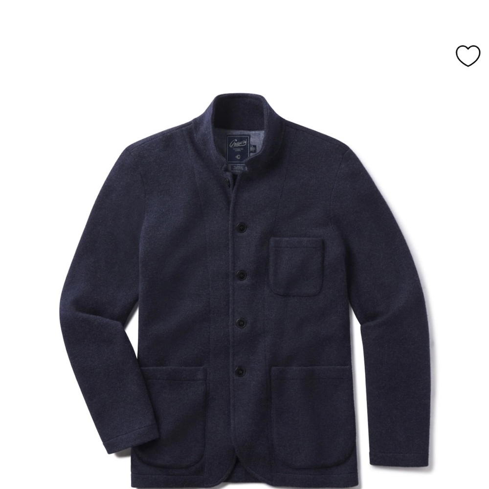 Grayers Jacquard Sweater Blazer blue-gray NWOT